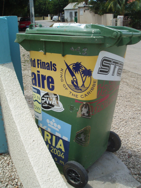 Windsurf Stickers Even On Trash Cans
